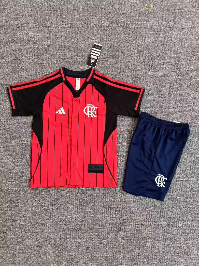 Kids Kit Flamengo Home US PACK Jersey 2025/26