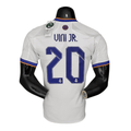 Real Madrid Home Authentic Player 2021/22 Vini JR. 20 FIFA WCC Patch UCL UEFA Foundation Patches - Slim Fit