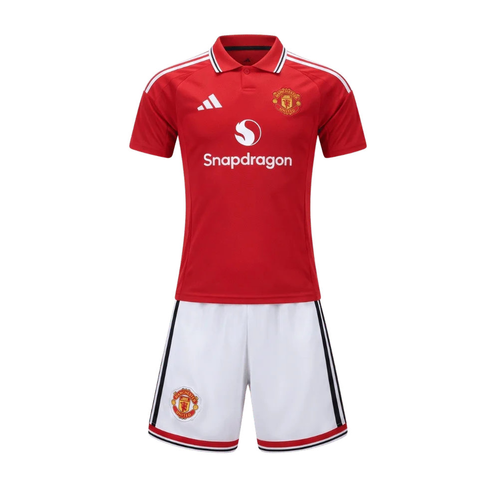 Manchester United Kit Kids 26/27 Home Jersey and Shorts
