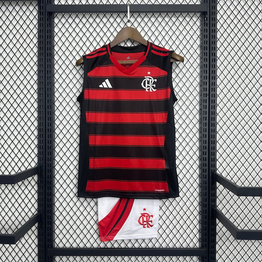 Flamengo 2025/26 Kid Kits Infantil - Manga curta Regata