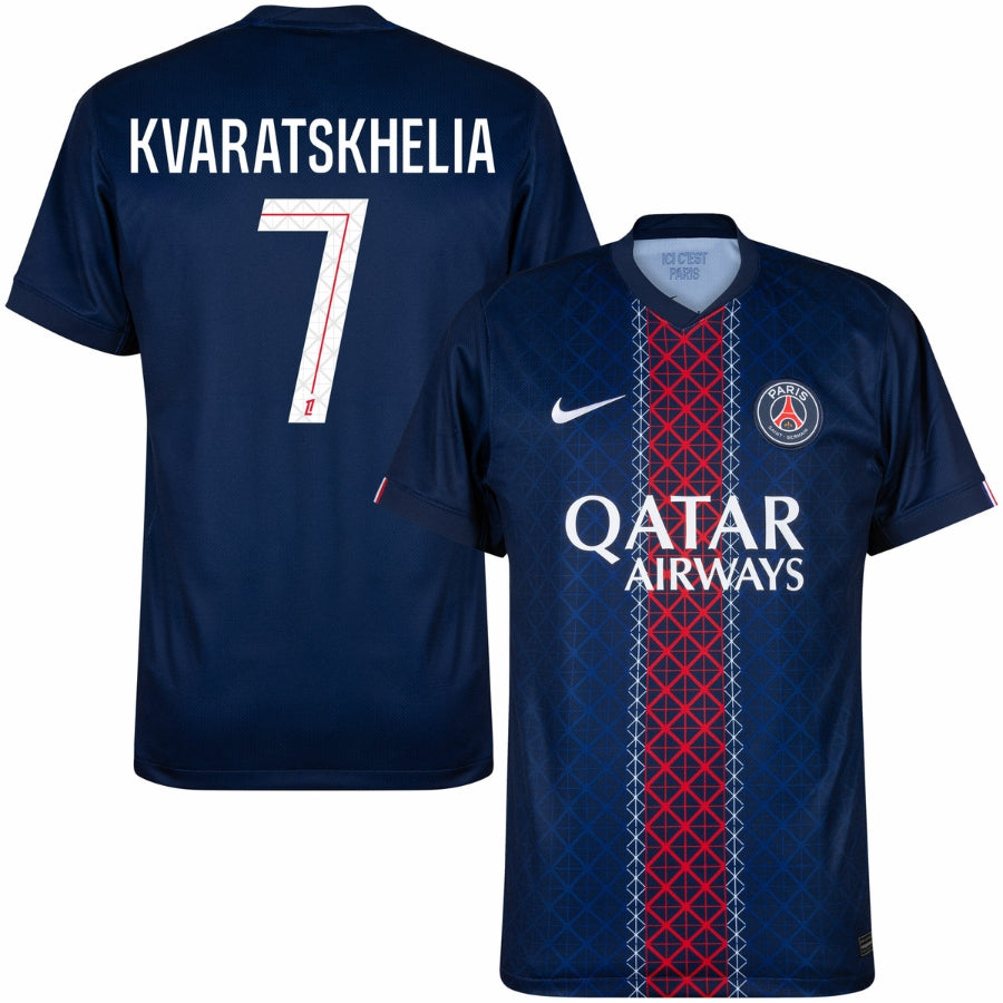 PSG Kvaratskhelia 7 Home Fan Jersey 2025/26