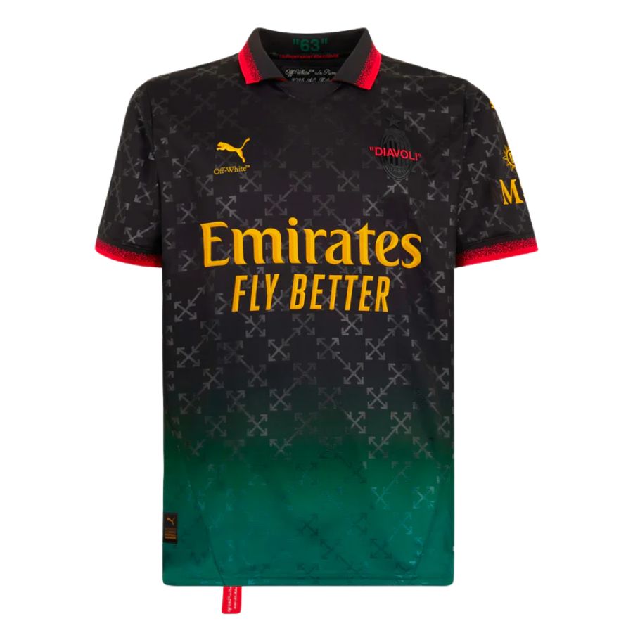 AC Milan BLACK JERSEY DIAVOLI X OFF-WHITE™ Fan Jersey 2025