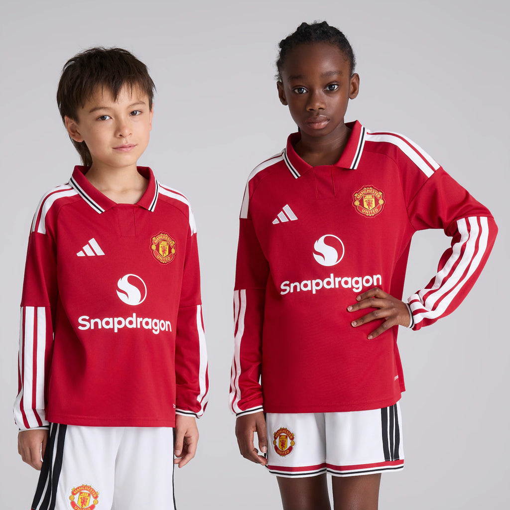 Manchester United Kit Kids 26/27 Home Long Sleeve and Shorts