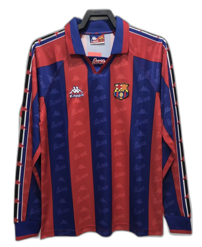 Barcelona 96/97 I Home Jersey - Long Sleeve Retro Version