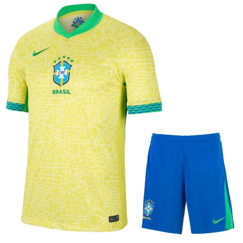 Kids KIT Brazil Home Jersey 2024/25