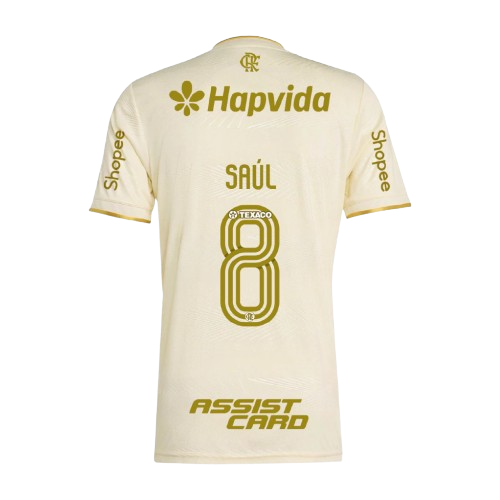 Manto Flamengo Jogo 3 2025/26 – Fan version All Sponsor #8 Saúl