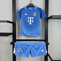 Bayern Munich 2025/26 Blue Goalkeeper Kids Kit