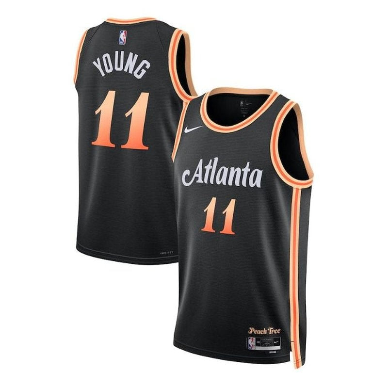 Trae Young Atlanta Hawks 22/23 Unisex NBA Jersey - City Edition - Black